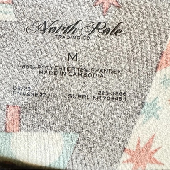 North Pole Black Tunic Mini Dress Christmas Trees Ugly Sweater Party Medium - Picture 4 of 6